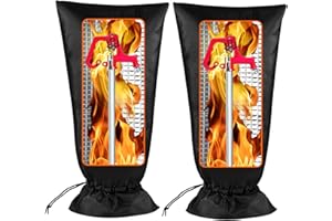 Outdoor Faucet Covers for Winter Freeze Protection, POROLIR Large 25"H x 13"W Thicker Insulation Long Faucet Sock for Outdoor Faucets & Yard Hydrant Hose Bib Insulated Spigot Covers Black (2-Pack)