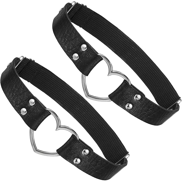 heart shaped garter belt Heart Cross Femboy Leg Garter main image 1
