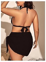 MakeMeChic Women's Plus Size 3 Piece Bikini Sets