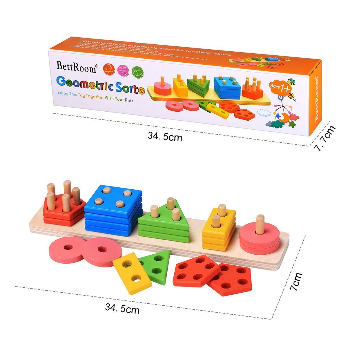 Educational Toddler Toys For 1 2 3 4 5 Year Old Boys Girls Stacking Toy
