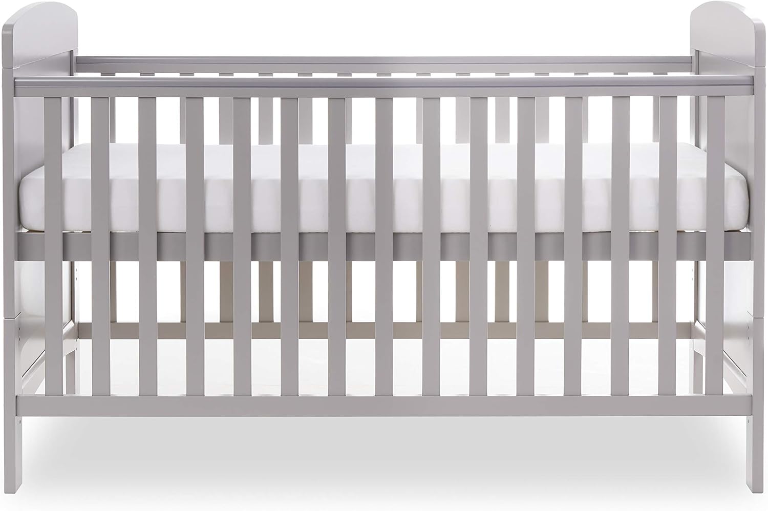 Obaby Grace Cot Bed - Warm Grey, Convertible Baby Cot with Adjustable Mattress Base & Safety Rails - Image 4