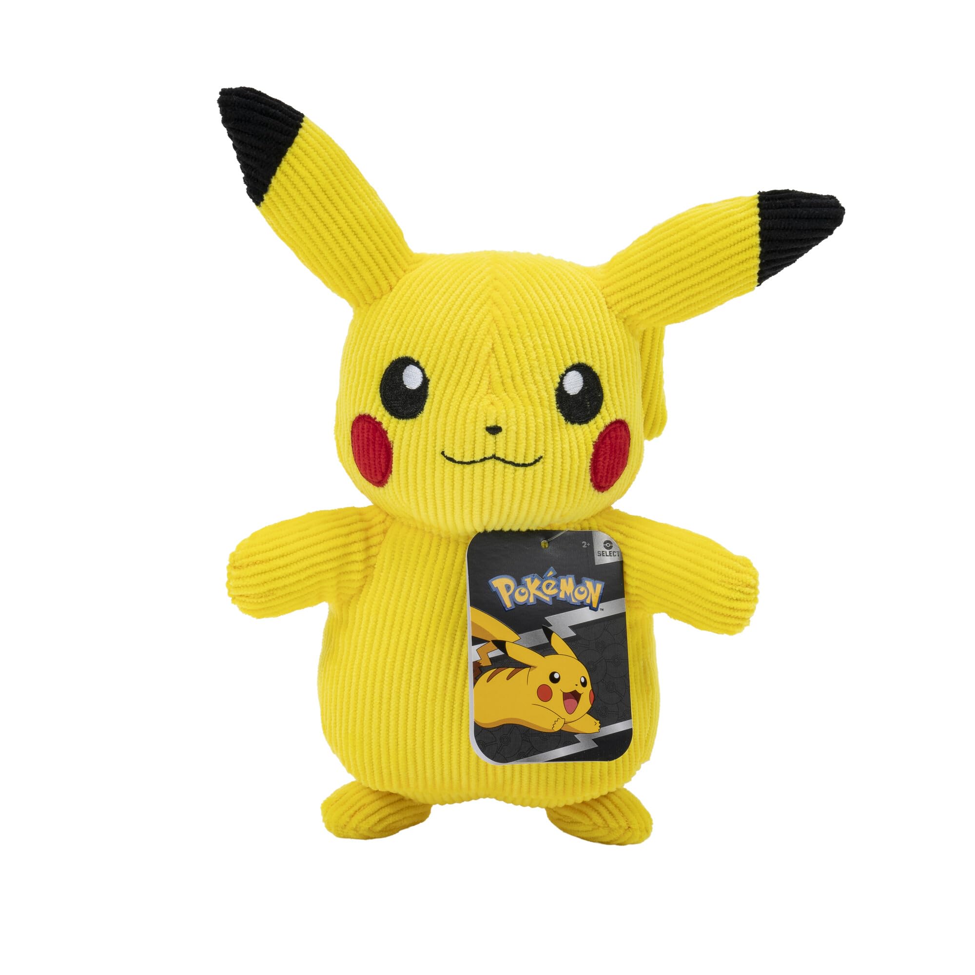Pokémon PKW2389 Select Corduroy Pikachu PLUSH-8-Inch-Unique Fabric-Authentic Details