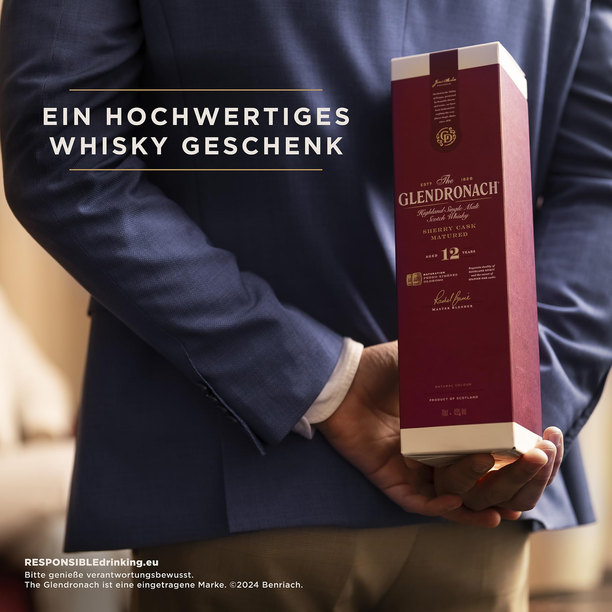 The Glendronach 12 Jahre - Premium Single Malt Whisky - Geschenkempfehlung - Vollmundig, cremig und würzig mit Sherrynoten - 0.7L/43 Prozent Vol 10