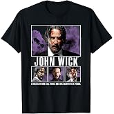 John Wick Purple Smoke Photo Collage Action Movie T-Shirt