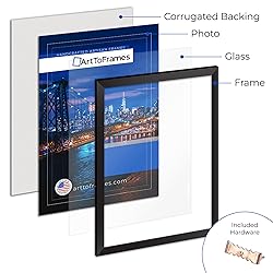 ArtToFrames 4x10 Inch Black Picture Frame, This