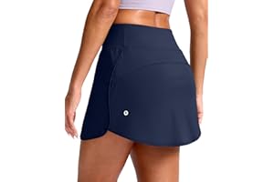 SANTINY Skorts for Women with Pockets High Waisted Golf Skirts with Shorts A Line Athletic Tennis Skirt for Casual Pickleball