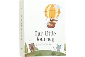 PINKIFY IT Baby Memory Book Keepsake | Minimalist First 5 Years Baby Book & Photo Album for Baby Boy or Girl| Gender Neutral Baby Journal Scrapbook for Milestones (Modern)