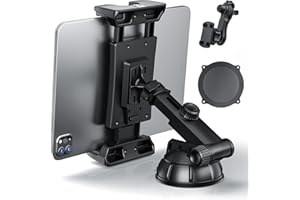 XWXELEC Tablet Holder for Car Windshield/Dashboard/Air Vent Mount Suction Cup Stand Compatible with iPad Pro Air Mini, Galaxy Tabs, Other 4.7-12.9" Cell Phones and Tablets
