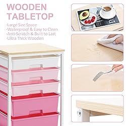SYKIARIOL Utility Cart with 5 Drawers,Storage