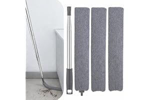 Retractable Gap Dust Cleaner with Extension Pole, Cleaning Tools with 3 Microfiber Dusting Cloths, Extendable Long Handle Dus
