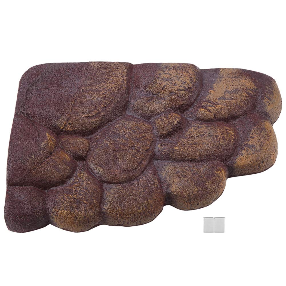 Resin Turtle Magnetic Basking Floating Island Basking Ramp Turtle Climb Stone Aquarium Landscape Ornament Habitat Decor for Semi Aquatic Animals(NS-79 )