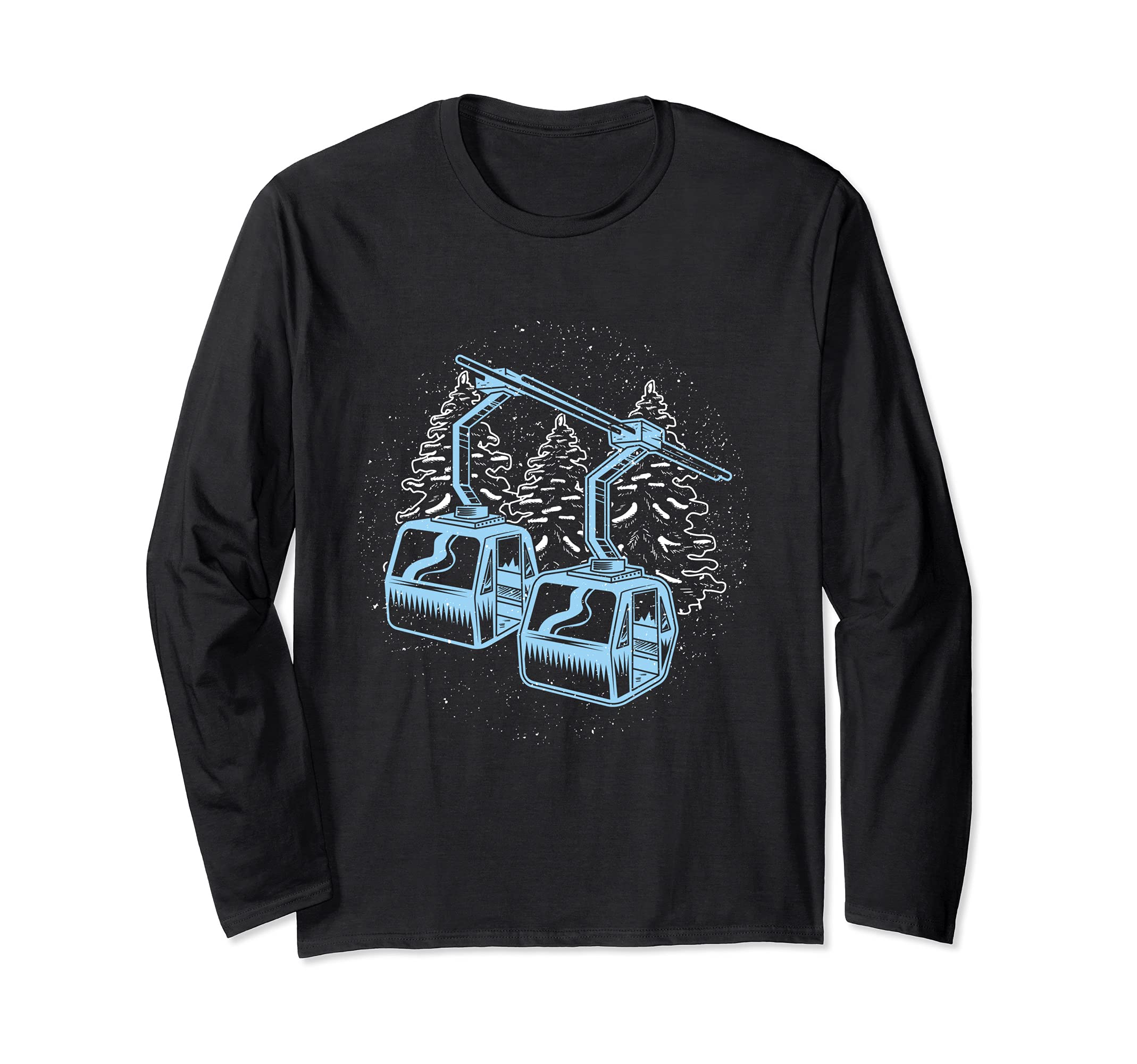 Ski Station Nature Snow Mountains Skiing Vacation Skies Long Sleeve T-Shirt