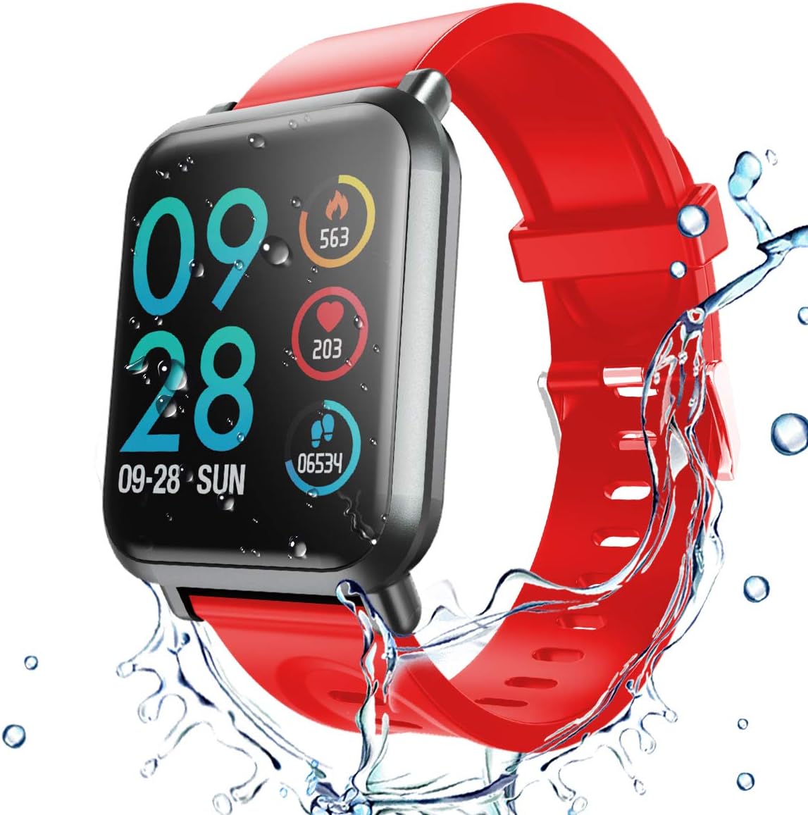 Fitness Tracker HR,Smartwatch with Calorie Counter,Pedometer, HF02 Activity Tracker with Sleep & Heart Rate Monitor,IP68 W/P,SMS&Call Remind, Camo Band,for Men Women Kids,iOS&Android