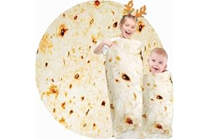 ACTEB Burrito Tortilla Blanket Baby Stuff Shower White Elephant Gifts for Kids Taco Throw Blankets Wrap Newborn Swaddle Toddler Boy Girl Party Novelty Gag Pets Soft Fleece 40in