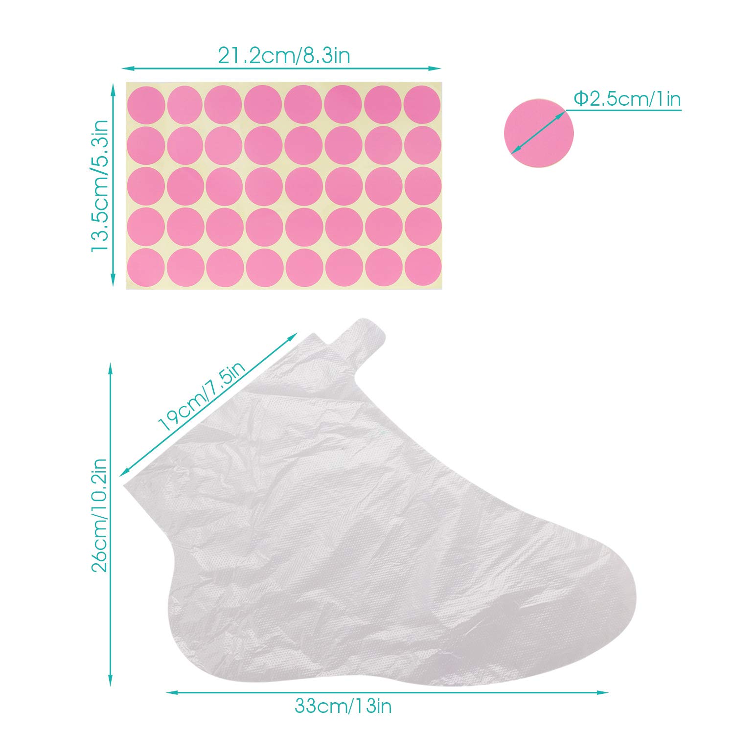 200 Counts Paraffin Bath Liners for Foot, Segbeauty Thermal Foot Liners, Therabath Foot Protectors with 200 Stickers for Snug Closure, Wax Therapy Foot Bags for Paraffin Wax Machine (Large) : Beauty