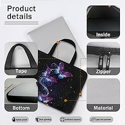Uasibuni Stars Butterfly Print 15.6Inch Laptop Bag