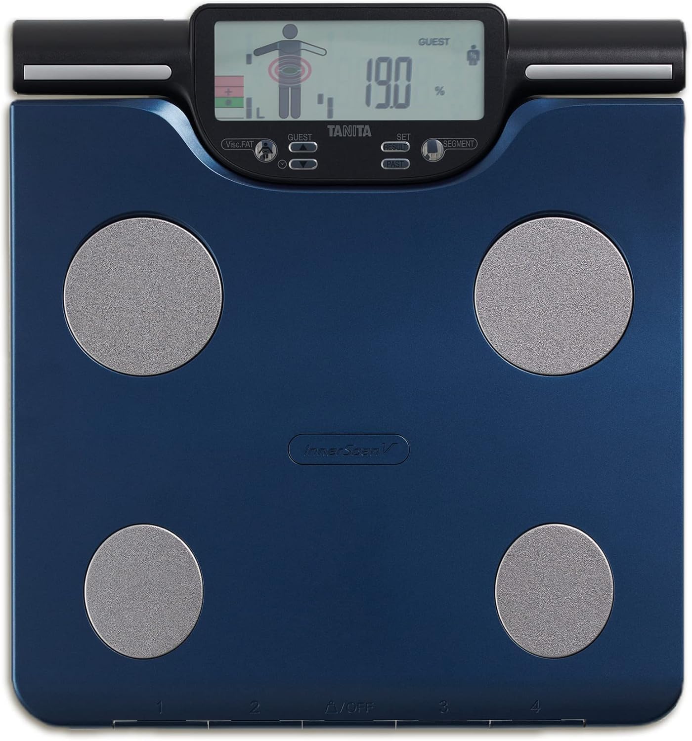 Tanita BC-602 Segmental Smart Scales for Body Weight and Fat – Digital Bathroom Scales with Body Fat & Muscle Mass per Body Part, Advanced Body Scales LCD Display, Blue