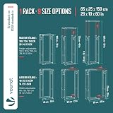 VOUNOT Log Store Firewood Storage Rack, 9 Adjustable Sizes, Heavy Duty view 3