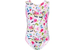 TENVDA Gymnastics Leotards for Girls Sparkly Colorful One-Piece Kids Tumbling Outfit Size 2-12 Years Old