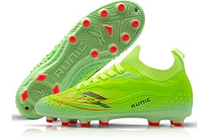 RUNIC Men’s Soccer Cleats – Lightweight Speed & Grip – Ankle Sock for Control, Comfort & Stability on All Pitches