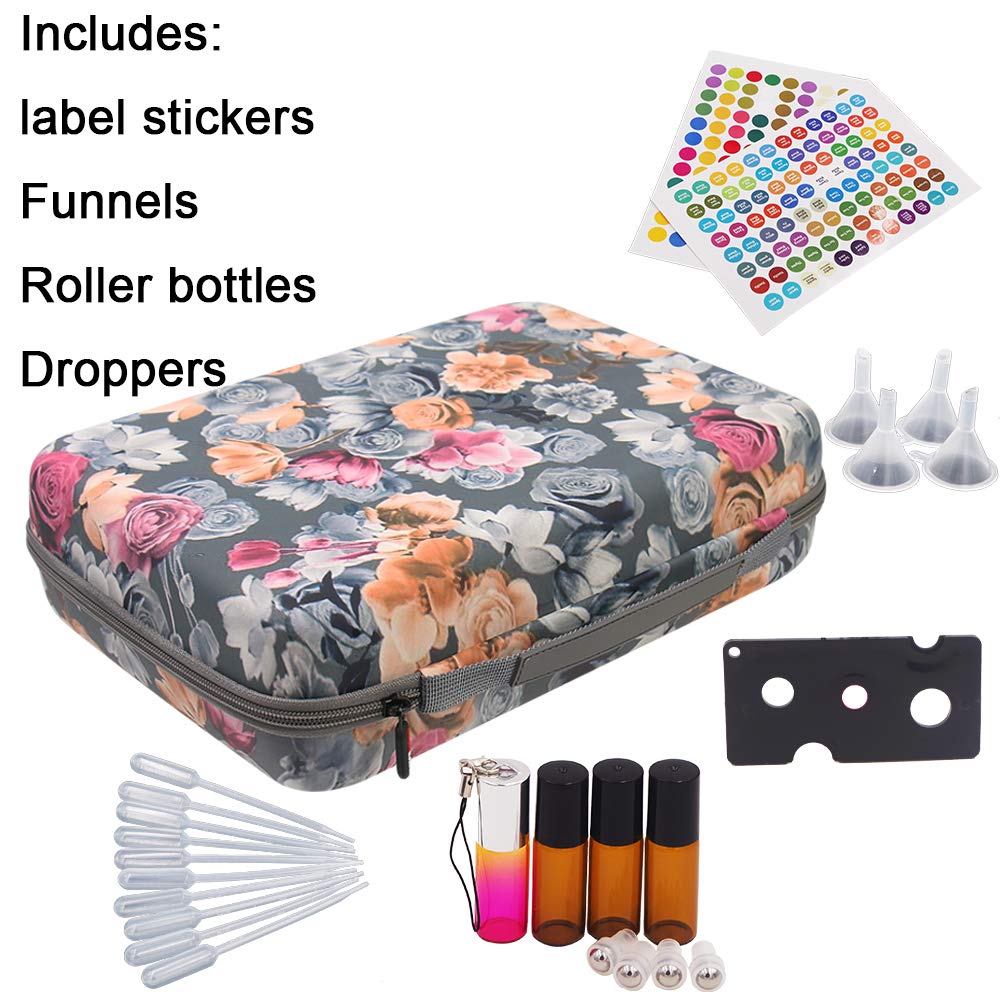 Essential Oils Storage Hold 70 Bottles - Carrying Hard shell Organizer Case for Artnaturals/ Young Living/ Radha/ Doterra Aromatherapy Essential Oils 5ml, 10ml, 15ml with Foam Insert - Lavender : Beauty