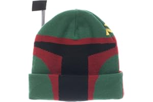 Bioworld Star Wars Boba Fett Licensed Adult Jacquard Helmet Cuff Beanie Ski Winter Hat