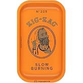 ZIG-ZAG Metal Rolling Tray, Orange, Small (10.75" x 6.5") | Elegant Design, Sleek Finish, Smooth Rounded Corners