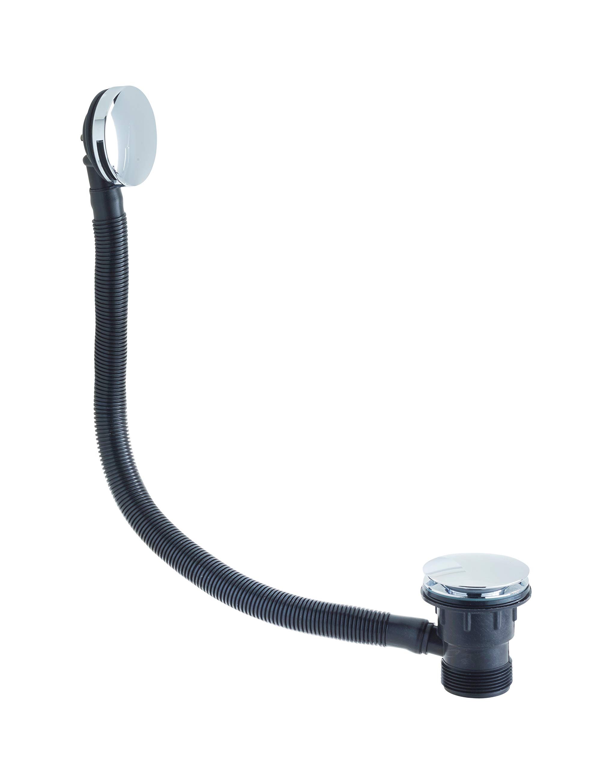 Bristan W BATH03 C Round Clicker Bath Waste with Overflow C, Chrome