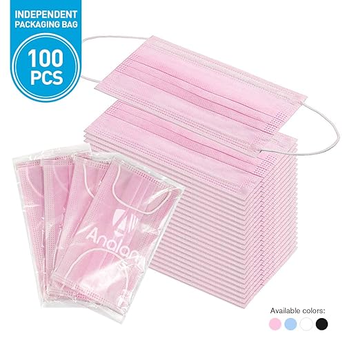 ANALAN 100 Pack Disposable Medical Surgical face mask for dust