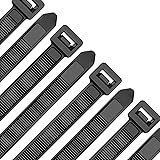 Oksdown 100 Pack 12 inch Black Heavy Duty Zip Ties Thick Cable Ties with 120 lbs Tensile Strength Large Plastic Wire Ties