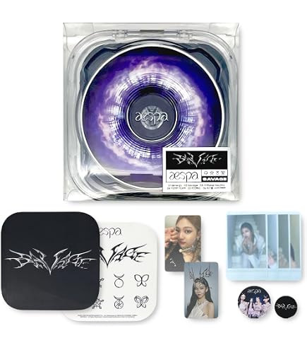 Amazon.com: AESPA 1ST MINI ALBUM - SAVAGE [ P.O.S Ver. ] Case + CD
