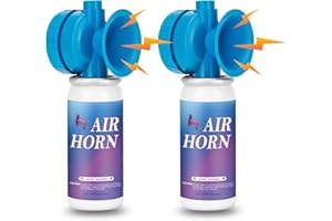 WITOROR 2 Pack Air Horn Can for Boating，Air Horn Can for Safety Loud Marine Air Horns Can 1.4oz Mini Small Handheld Air Horns for Sporting Events Emergency Use Camping Hiking Outdoor