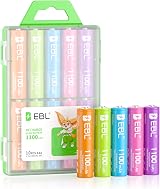 EBL AAA 1100mAh Ni-MH Rechargeable Batteries 10 Pack with Storage Case