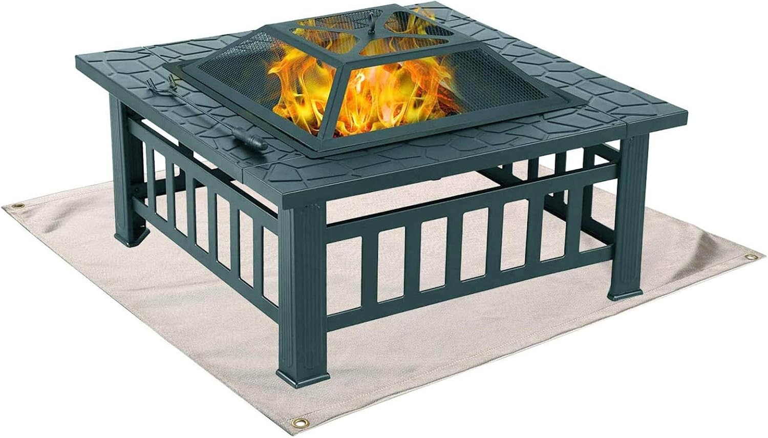 Amazon Com Neimen Fire Pit Mat Grill Rug Protect Your Deck Patio Lawn Or Campsite From Popping Embers A 39 4 X 39 4 Inch Garden Outdoor