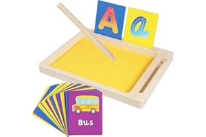 Beaupretty 1 Set Wooden Sand Writing Tray for Montessori Language for Letter Recognition Writing Practice for