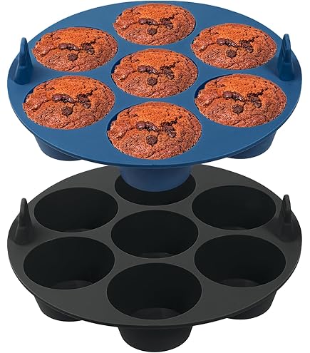 Muffin Pan Webake 8-Piece Silicone Quiche Pan Set 5