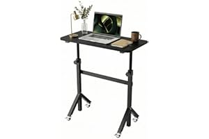 HUANUO Small Standing Desk, Walking Pad Desk with Height Adjustable Design, Standing Desk for Walking Pad with Smooth Rolling