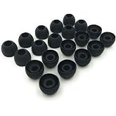 Earbudz 10 Pairs Medium Earbud Tips Silicone Replacement Ear Bud Tips &ndash; Black