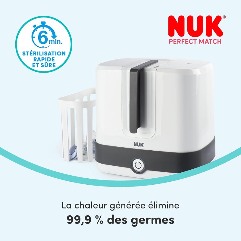 Vario Express Stérilisateur de Biberons | Arrêt Automatique | Jusqu'à 6 Bouteilles + Accessoires en 6 Min