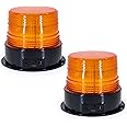 AnTom 2PCS Magnetic Wireless Strobe Lights, Rechargeable Emergency Flashing Warning Battery Operated Beacon Light for Vehicle, forklifts,Tractors,Golf carts,UTVs,Cars,Buses