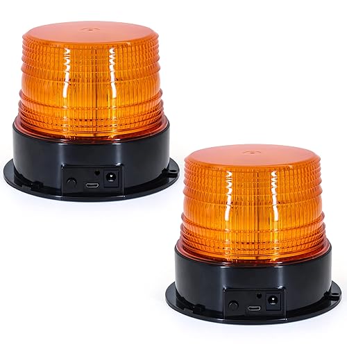 ANTOM Wireless Strobe Light - 12-24V Magnetic Amber Beacon For Vehicles & Equipment