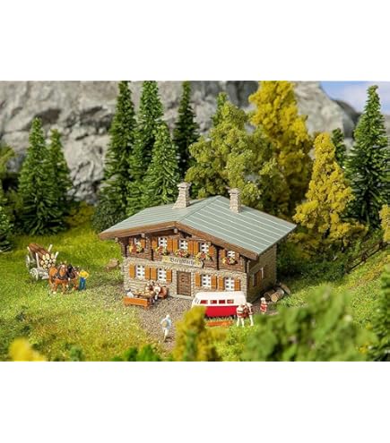 Amazon.com: Faller 232356 Moser-Hutte Alpine Hut N Scale Building