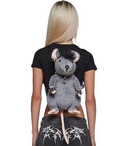 Plush Possum Backpack with Embroidered Star Eye and Adjustable Straps Amazon.com: Dolls Kill Possum Star Plush Backpack by Club  main image 2
