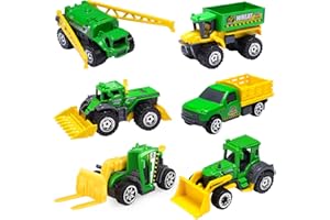 Oriate Children Diecasting Farm Car Toy Set 6pcs, Harvester, Transporter, Truck, Sprayer Small Farm Toys, Mini Cars Model Chr