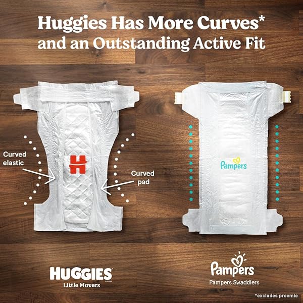 HUGGIES SIZE 8 DIAPERS, LITTLE MOVERS BABY DIAPERS, SIZE 8 (46+ LBS), 76 COUNT (2 PACKS OF 38), PACKAGING MAY VARY