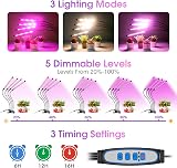 Wolezek Grow Lights 80 LED 4 Head Full Spectrum Plant Light with Clip view 3