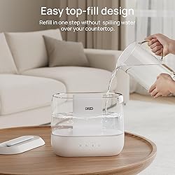 Dreo Humidifiers for Bedroom, 4L Top Fill for Large