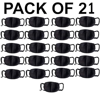 Bersache Cn95-1 Black Mouth Nose Cover Mask(pack of 21)