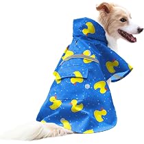 Amazon.com : NACOCO Large Dog Raincoat Adjustable-Pet Rubber Ducks ...