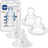 MAM Baby Bottle Nipple Mixed Flow Pack, Fast Slow Size 3 & Extra Fast Flow Size 4, Newborns 4+ Months, Skin Soft BPA Free Silicone, 94% Nipple Acceptance, Fits All MAM Bottles, 4 Pack, Made in Europe